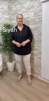 1182 TRUVAKAR KOL MÜSLİN BLUZ-SİYAH