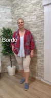 1186 İTALYAN ŞAL DESEN CEKET-BORDO