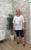 1189 İTALYAN VARAK DETAYLI BLUZ-BEYAZ