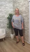 1189 İTALYAN VARAK DETAYLI BLUZ-GRİ