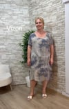 1208 İTALYAN BATİK DESEN PAMUK ELBİSE-VİZON