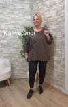 1247 İTALYAN,NAKIŞLI,PAMUK BLUZ-KAHVERENGİ