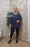 1247 İTALYAN,NAKIŞLI,PAMUK BLUZ-LACİVERT