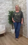 1249 İTALYAN BİSİKLET DESEN BLUZ-HAKİ