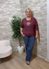 1261 İTALYAN PAPATYA PUL PAYETLİ TRİKO-BORDO