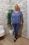 1277 İTALYAN İKİLİ PULLU TRİKO-MAVİ