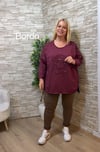1289 İTALYAN PAPATYA-PUL PAYET DETAYLI SWEAT-BORDO