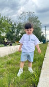 Erkek Bebek Müslin Şortlu Takım Hakim Yaka Cepli İkili Yazlık Takım