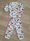 esnek pamuk kumaş çocuk pijama takımı