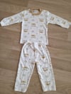 kahve renk pamuklu çocuk pijama takımı