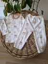 dear bear baskılı %100 pamuk çocuk ev uyku pijama takımı