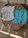 Kız Çocuk Fırfır Detaylı Şortlu İkili Takım 2 3 4 5 Yaş