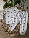 kalp baskılı %100 pamuk çocuk ev uyku pijama takımı