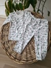 balık baskılı pamuklu çocuk ev uyku pijama takımı