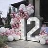 12 Yaş Pudra Rose Gold Işıklı Balon Süsleme Konsepti