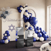 Hanukkah & Mitzvah Mavi Beyaz Balon Süsleme Konsepti