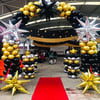 Siyah Gold Balon Kemer Mezuniyet Giriş Dekoru