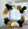 Siyah Gold Çember Balon Arka Fon