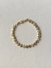 Lérix Yıldızlı Gold Renk & Taşlı Bileklik
