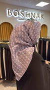 BELLİ Mavi Etnik Desen %100 Twill İpek Eşarp 4308 - 35