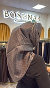 BELLİ Siyah Klasik Desen %100 Twill İpek Eşarp 4317 - 86