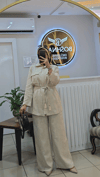 GHİSA 3189 DESENLİ KETEN TAKIM