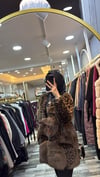 GHİSA 6538 ÖNÜ BAĞLAMALI LEOPAR KABAN