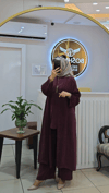 GHİSA 7329 FİLE DETAYLI CUPRO ÜÇLÜ TAKIM