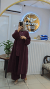GHİSA 7329 FİLE DETAYLI CUPRO ÜÇLÜ TAKIM