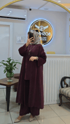GHİSA 7329 FİLE DETAYLI CUPRO ÜÇLÜ TAKIM