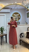 GHİSA DESENLİ ELBİSE