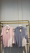 NUSS 3007 ÇİZGİLİ GÜPÜR DETAY %100 COTTON GÖMLEK