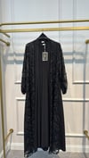 ORHAN 2853 İÇ ELBİSELİ YAPRAK DESEN ABAYA 