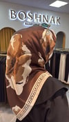 SİSLEY 2037018 SURA İPEK EŞARP KAHVERENGİ