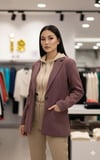 BORDO  SWEET DETAYLI CEKET KAPŞONLU