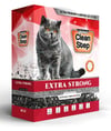 Clean Step Extra Strong Ekstra Aktif Karbonlu Süper Güçlü Topaklanan Kokusuz (Parfümsüz) İnce Tane Bentonit Kedi Kumu 10lt