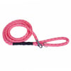 Doggie Dokumadan El Yapımı Örgülü Köpek Gezdirme Kayışı M-2x140cm - Pink