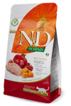 N&D PUMPKIN Bıldırcın, bal kabağı ve nar. Yetişkin kısırlaştırılmış kediler için formüle edilmiş tam mamadır. 1.5kg