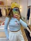 Bear blue top