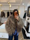 Faux Fur Jacket – Mocha Brown