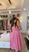 Pembe Straplez Elbise