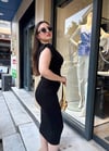 Gold manşetli elbise