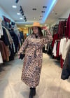 Leopar desen kaşe kaban