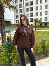 Leopar Fularlı Sweatshirt