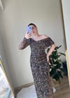 LEOPAR YARIM KOL ELBİSE