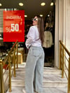 Taşlı denim pantolon