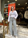 Taşlı denim pantolon