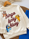 3 iplik %100 pamuk erkek çocuk Bluey takım