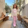 3 iplik kız çocuk %100 pamuk kalpli takım