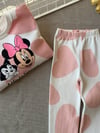 3 iplik kız çocuk %98 pamuk taytlı MINNIE takım